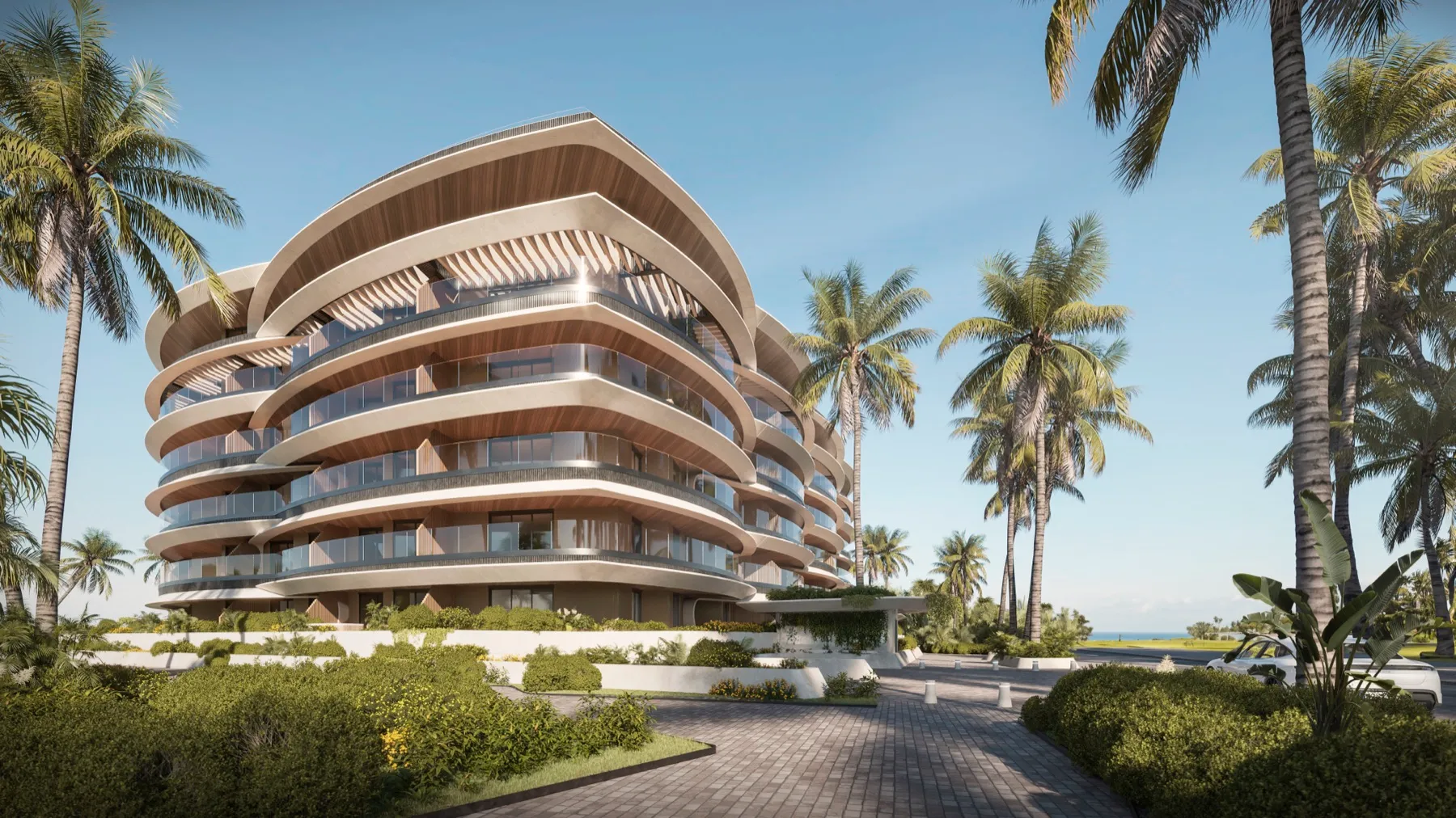 Puerto Marina Residences — fachada y entrada principal